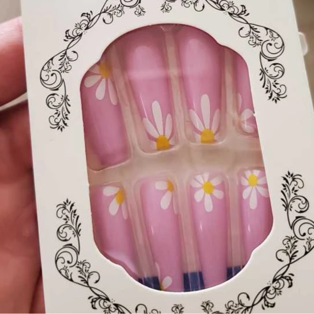 Coffin/Ballerina Shaped Press-On Nails
